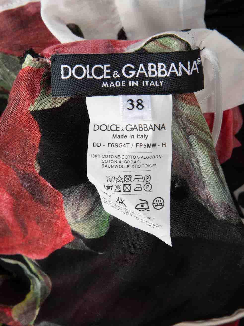 Dolce & Gabbana Floral & Polkadot Print Maxi Dress Size XS For Sale 2