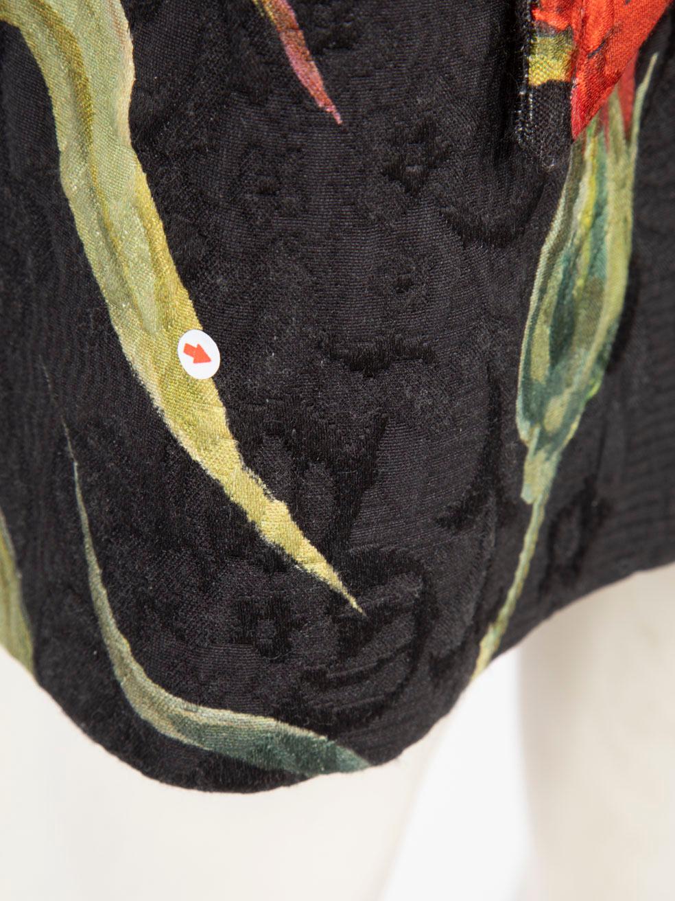 Dolce & Gabbana Floral Print Belted Coat Size S For Sale 2