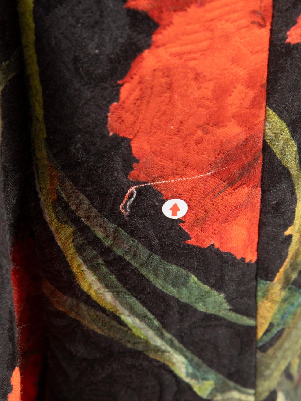 Dolce & Gabbana, cappotto con stampa floreale e cintura, taglia S 4