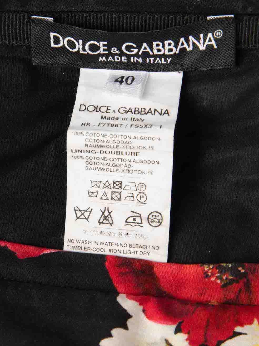 Women's Dolce & Gabbana Floral Print Bustier Crop Top Size S For Sale