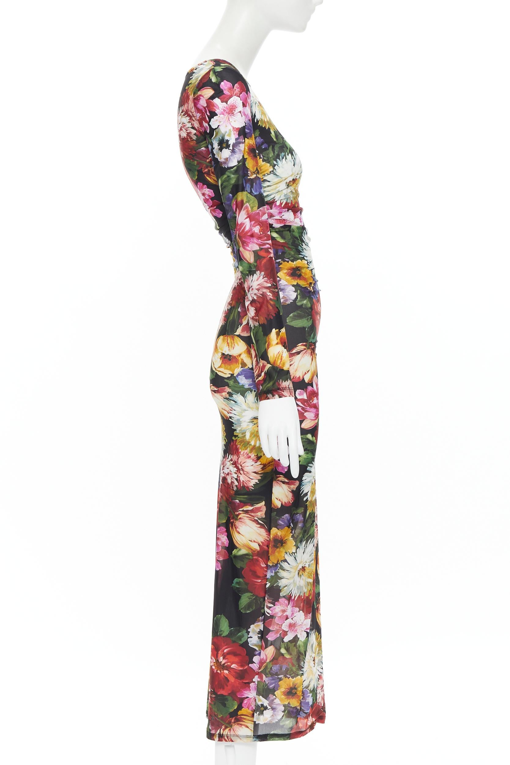 dolce and gabbana long sleeve floral dress