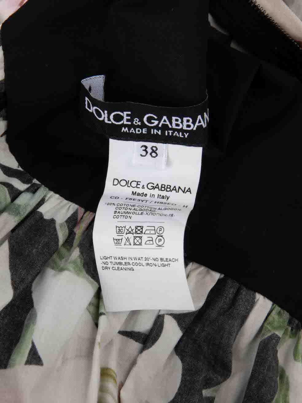 Women's Dolce & Gabbana Floral Print Off Shoulder Midi Dress Size XS