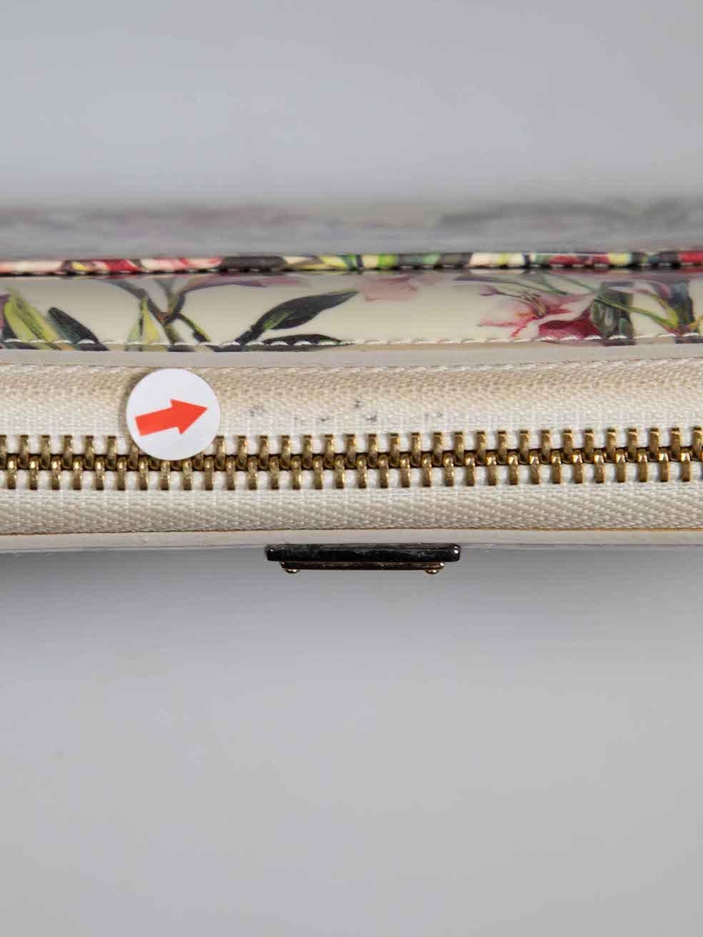 Dolce & Gabbana Floral Print Patent Zip Wallet 1