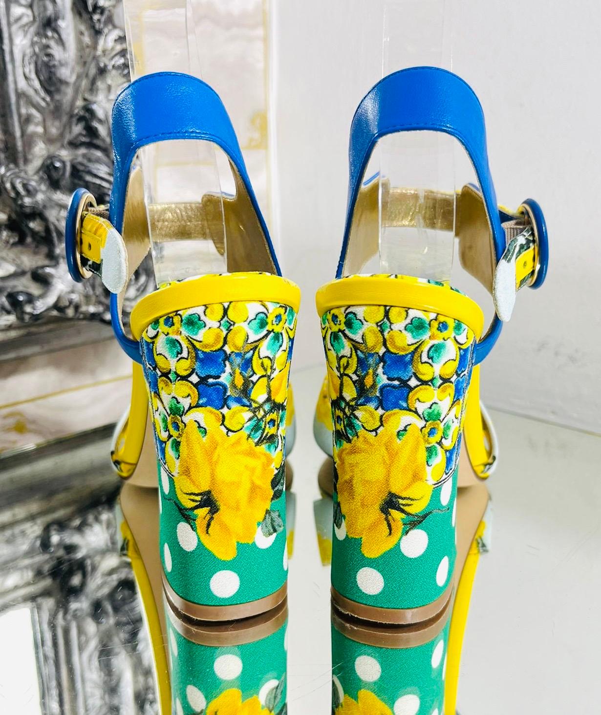 Dolce & Gabbana Floral Print Sandals 1