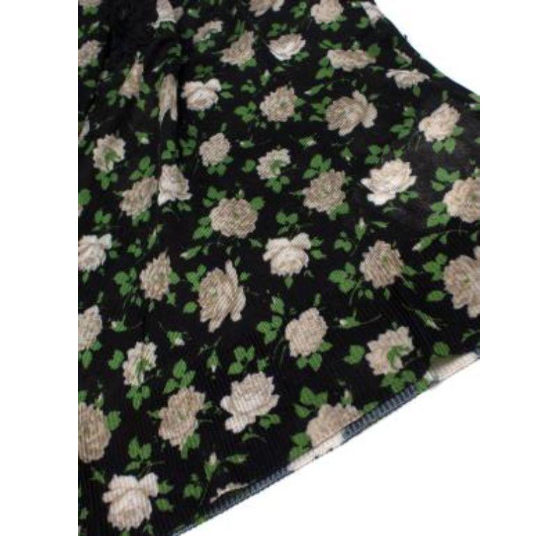 Dolce & Gabbana Floral Print Semi-sheer Knit Top For Sale 1