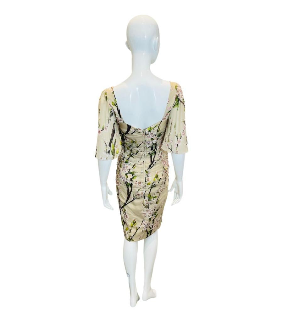Dolce & Gabbana - Robe en soie imprimée à fleurs Pour femmes en vente
