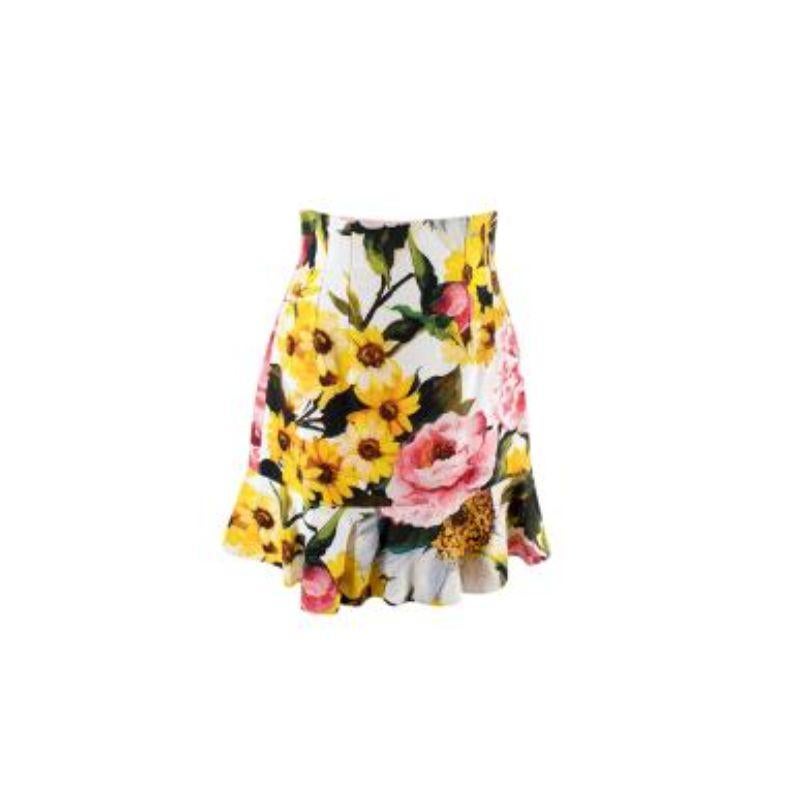 Dolce & Gabbana Floral Print Skirt For Sale