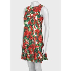 Dolce & Gabbana Floral Print Ärmelloses Kleid IT40 / S