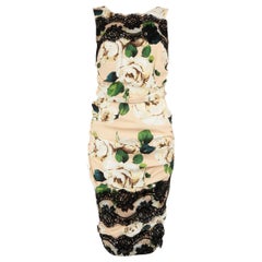 Dolce & Gabbana Floral Print Sleeveless Dress Size L