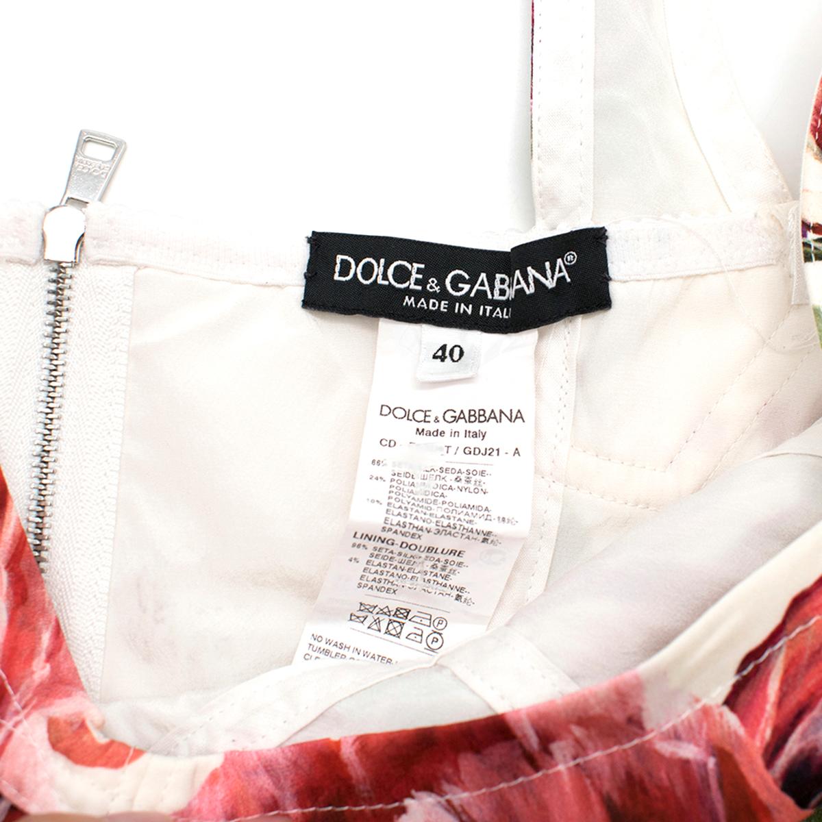 Women's Dolce & Gabbana Floral-Print Stretch Mini Dress IT 40