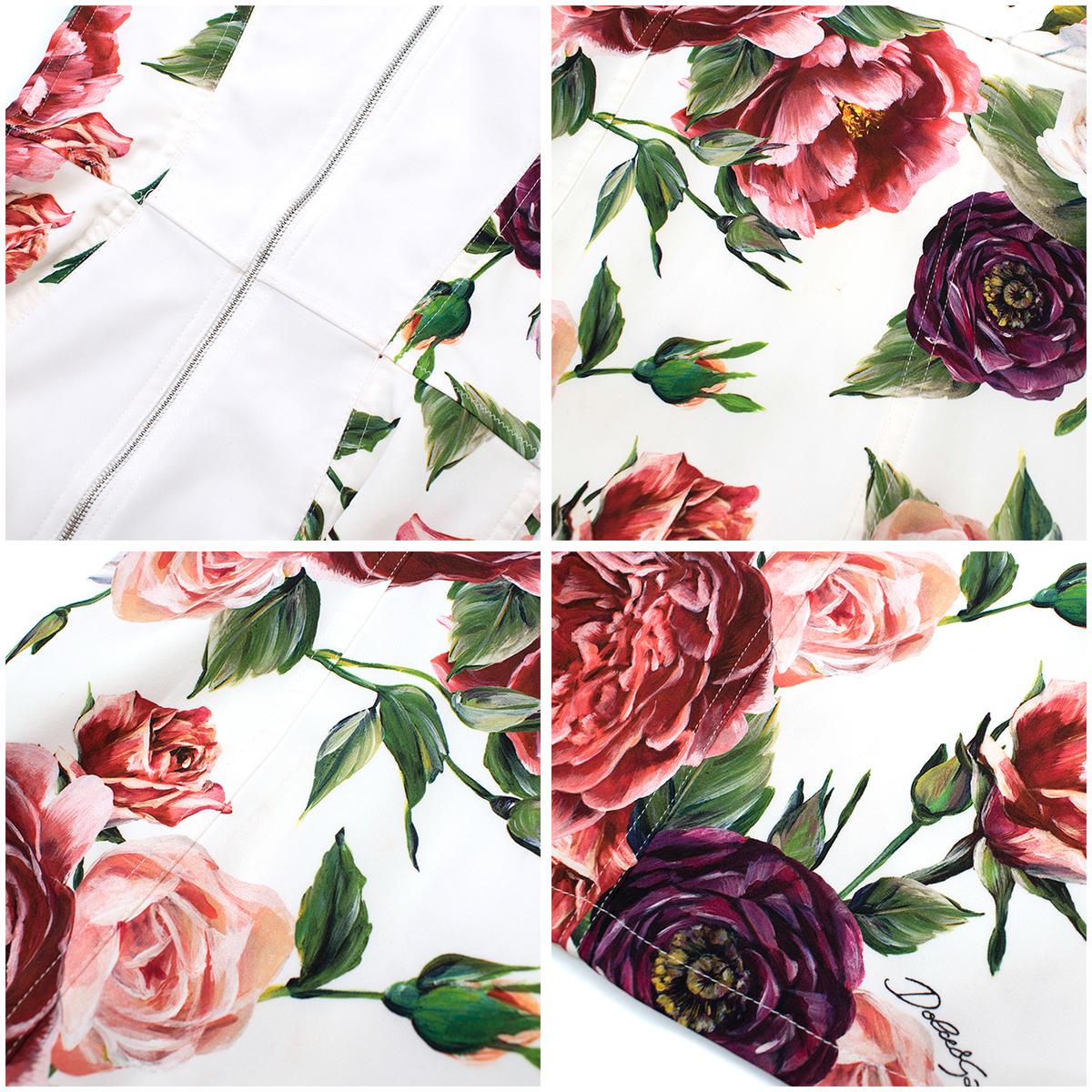 Dolce & Gabbana Floral-Print Stretch Mini Dress IT 40 1