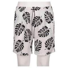 Dolce & Gabbana Floral Printed Beachwear Swim Board Shorts White Black 3 / S