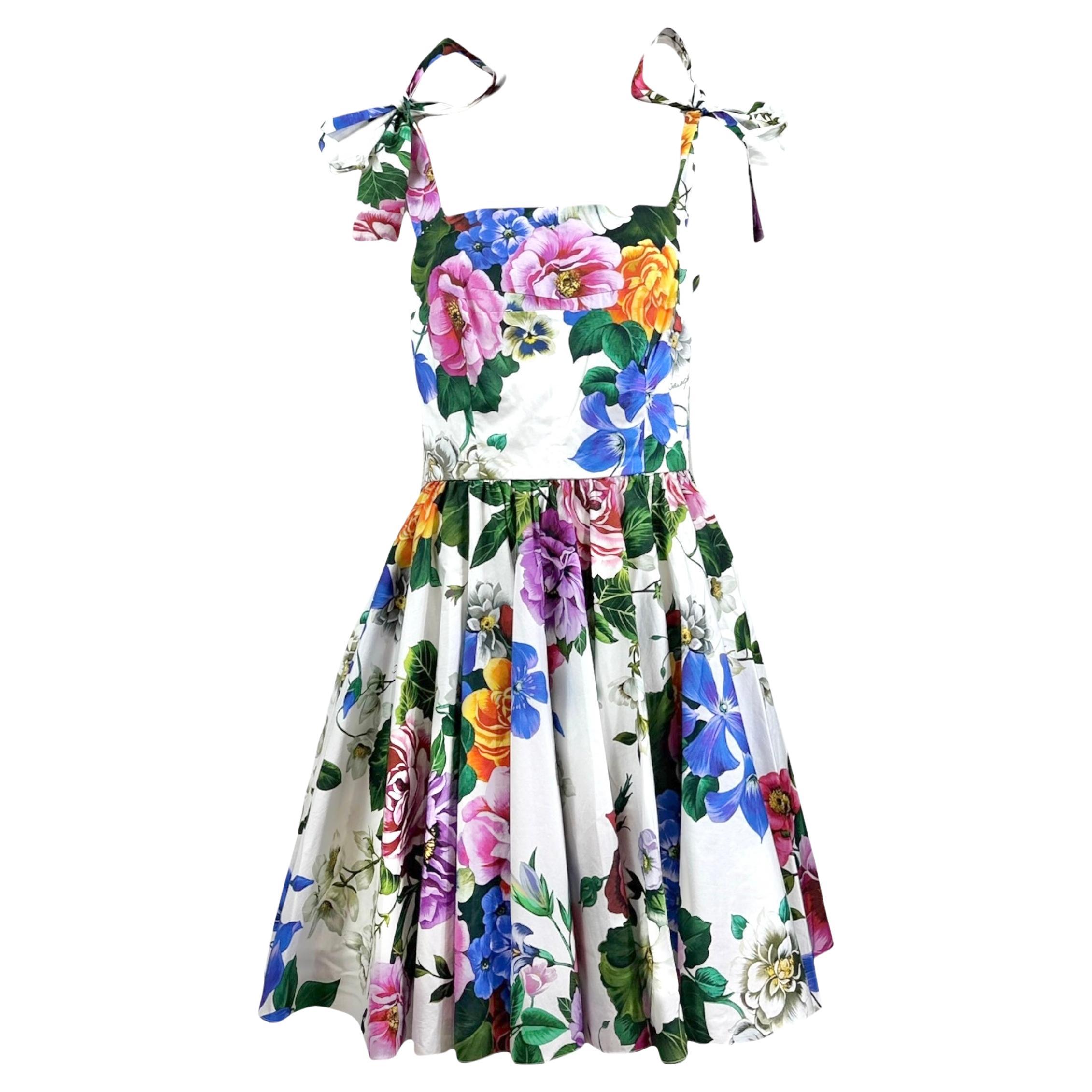 Dolce Gabbana Floral printed bow dress