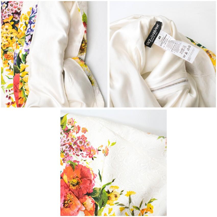 Dolce & Gabbana Floral Printed Brocade Shift Dress - Size US 8 2