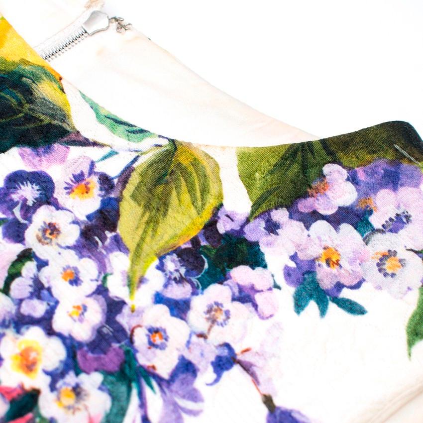 Dolce & Gabbana Floral Printed Brocade Shift Dress US 8 3