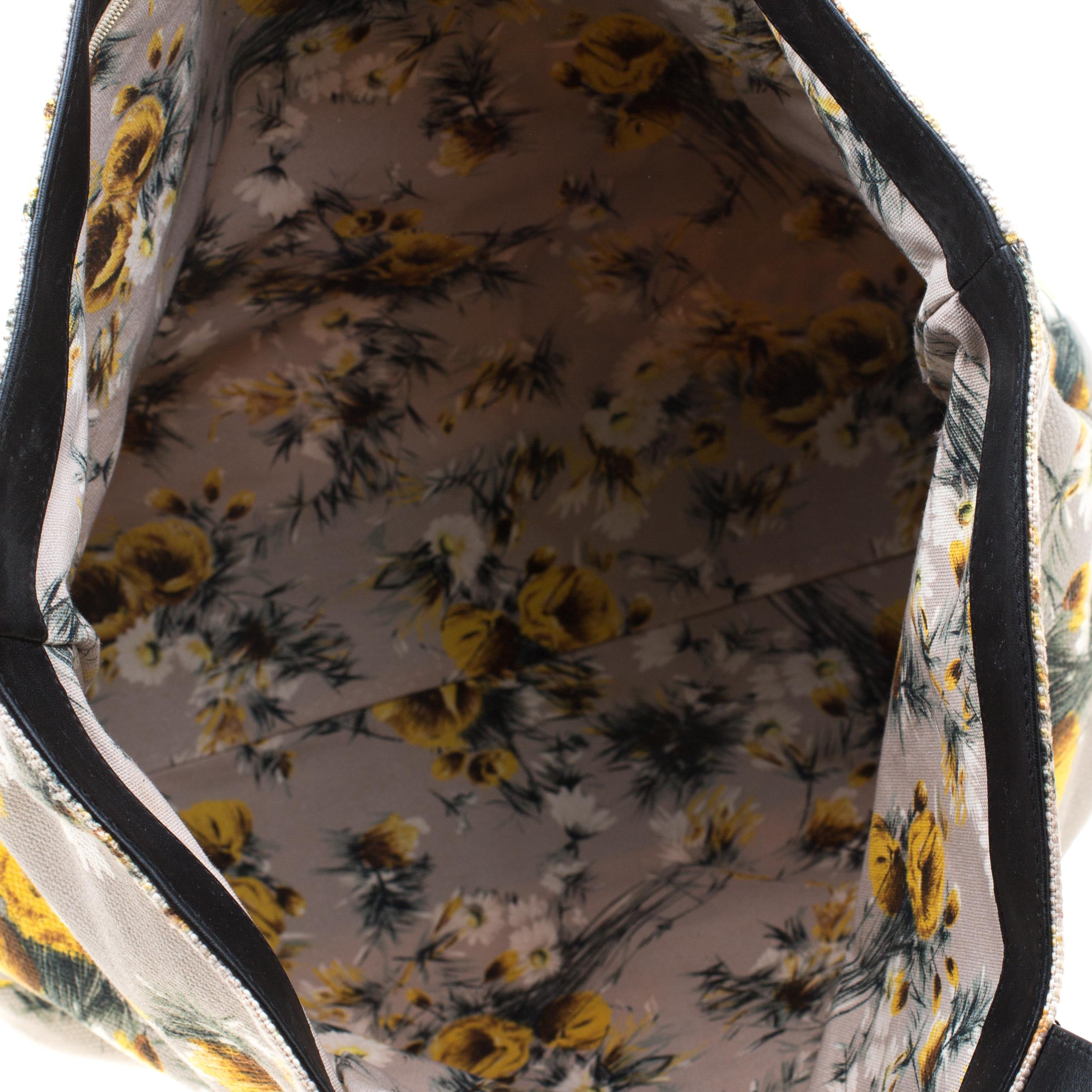 Dolce & Gabbana Floral Printed Canvas and Leather Tote 3