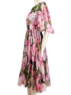 Dolce Gabbana floral printed chiffon dress