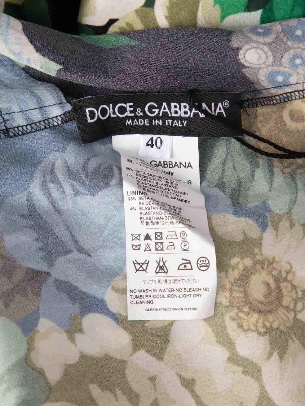 Women's Dolce & Gabbana Floral Printed Sleeveless Top Size S For Sale