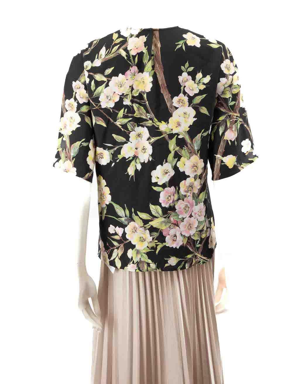 Beige Dolce & Gabbana Floral Printed Top Size XS For Sale