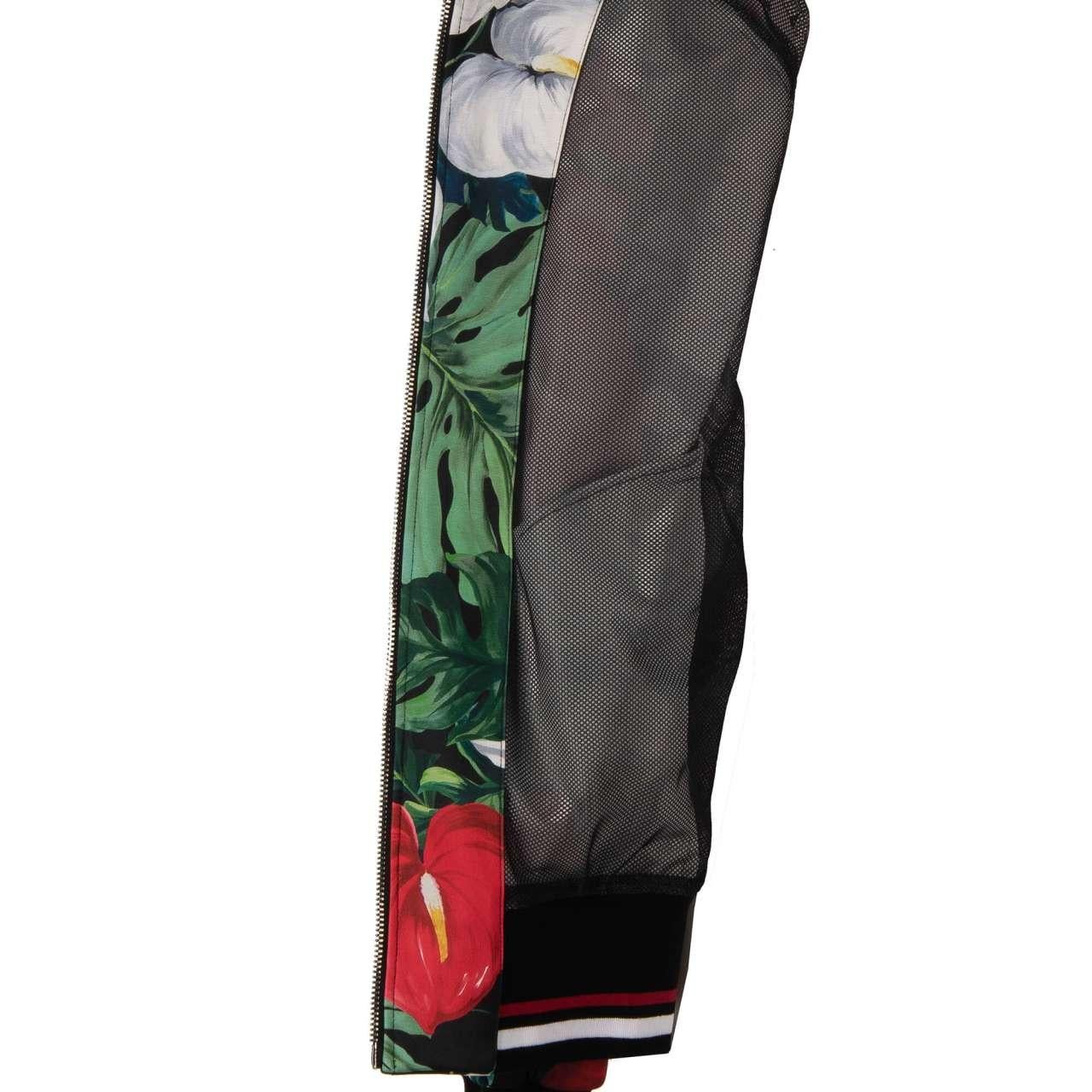 Dolce & Gabbana Floral Printed Track Jacket with Knit Details and Pockets 50 M-L 4
