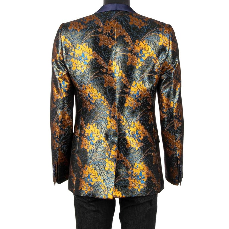 Chemise Dolce & Gabbana En Soie Brillante - Couleur Bordeaux/Or - Taille Regular - Neuf Avec étiquettes