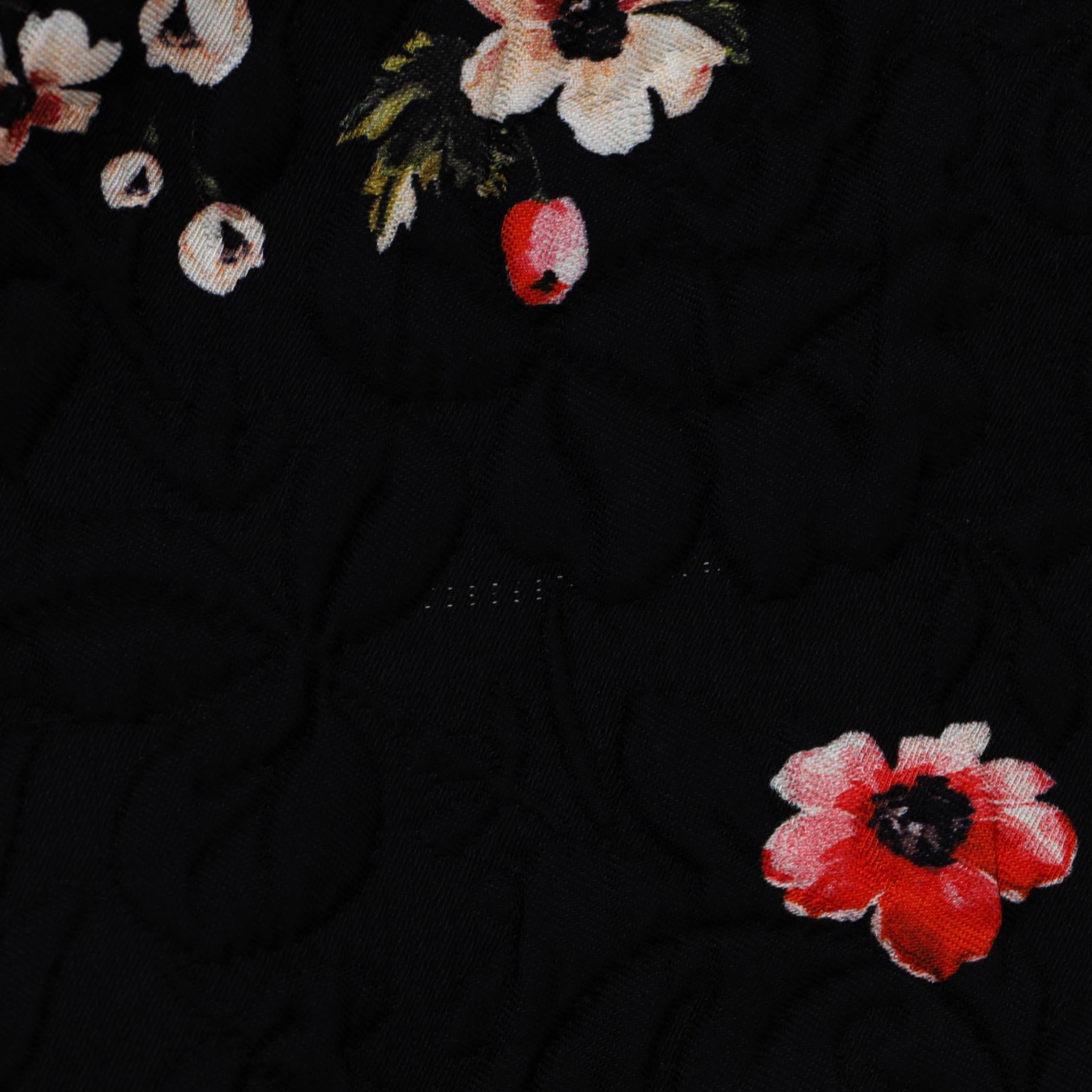 Dolce & Gabbana - Robe en jacquard de soie mélangée à fleurs en vente 2