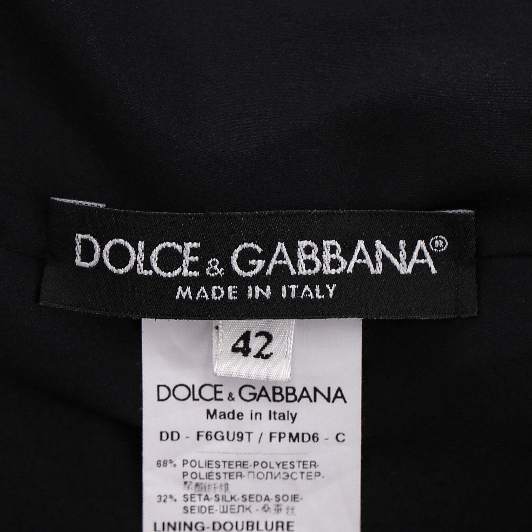 Dolce & Gabbana - Robe en jacquard de soie mélangée à fleurs en vente 3