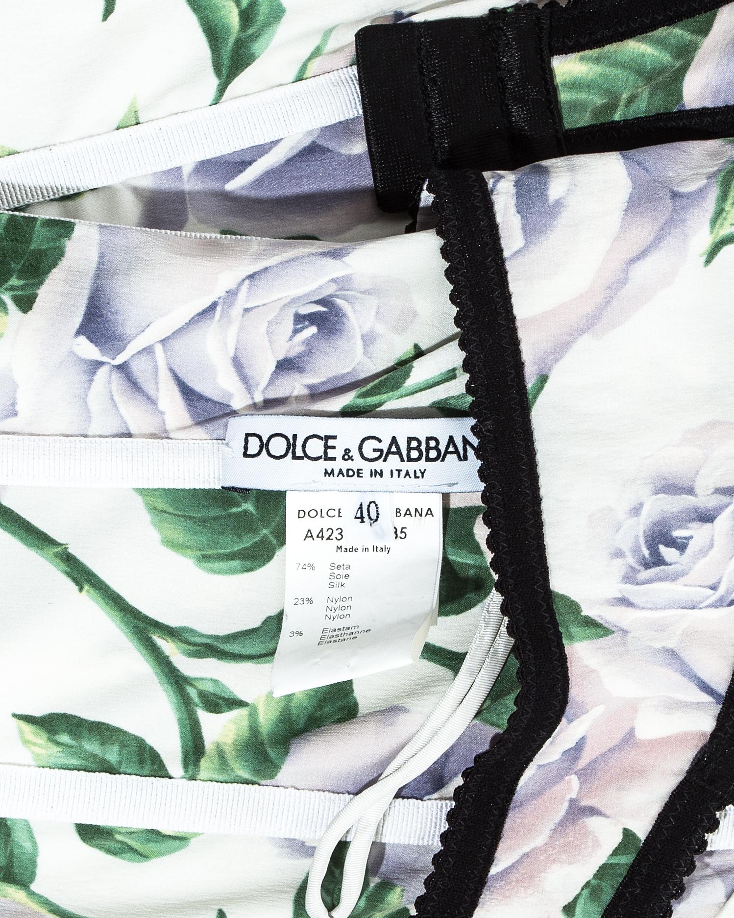 Dolce & Gabbana floral silk boned corset with bra, c. 1990s 1