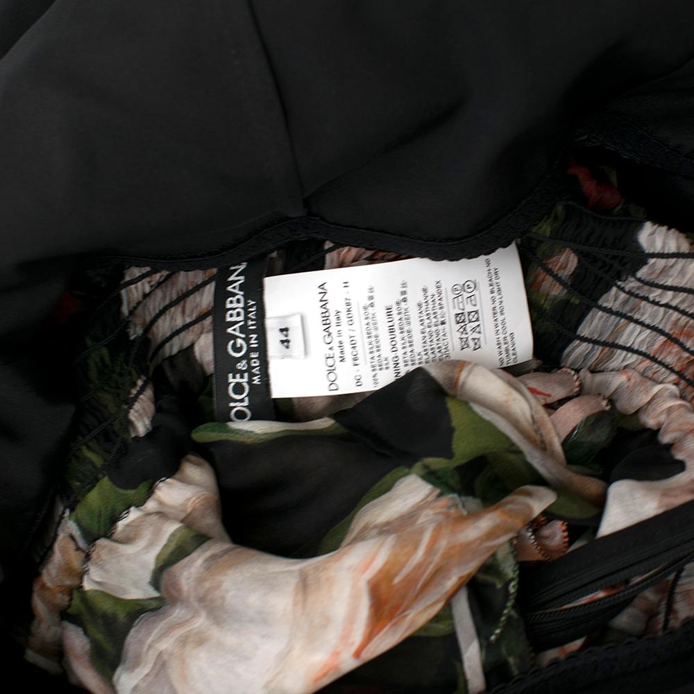 Dolce & Gabbana Floral Silk Chiffon Tiered Dress - US8 / IT44 1