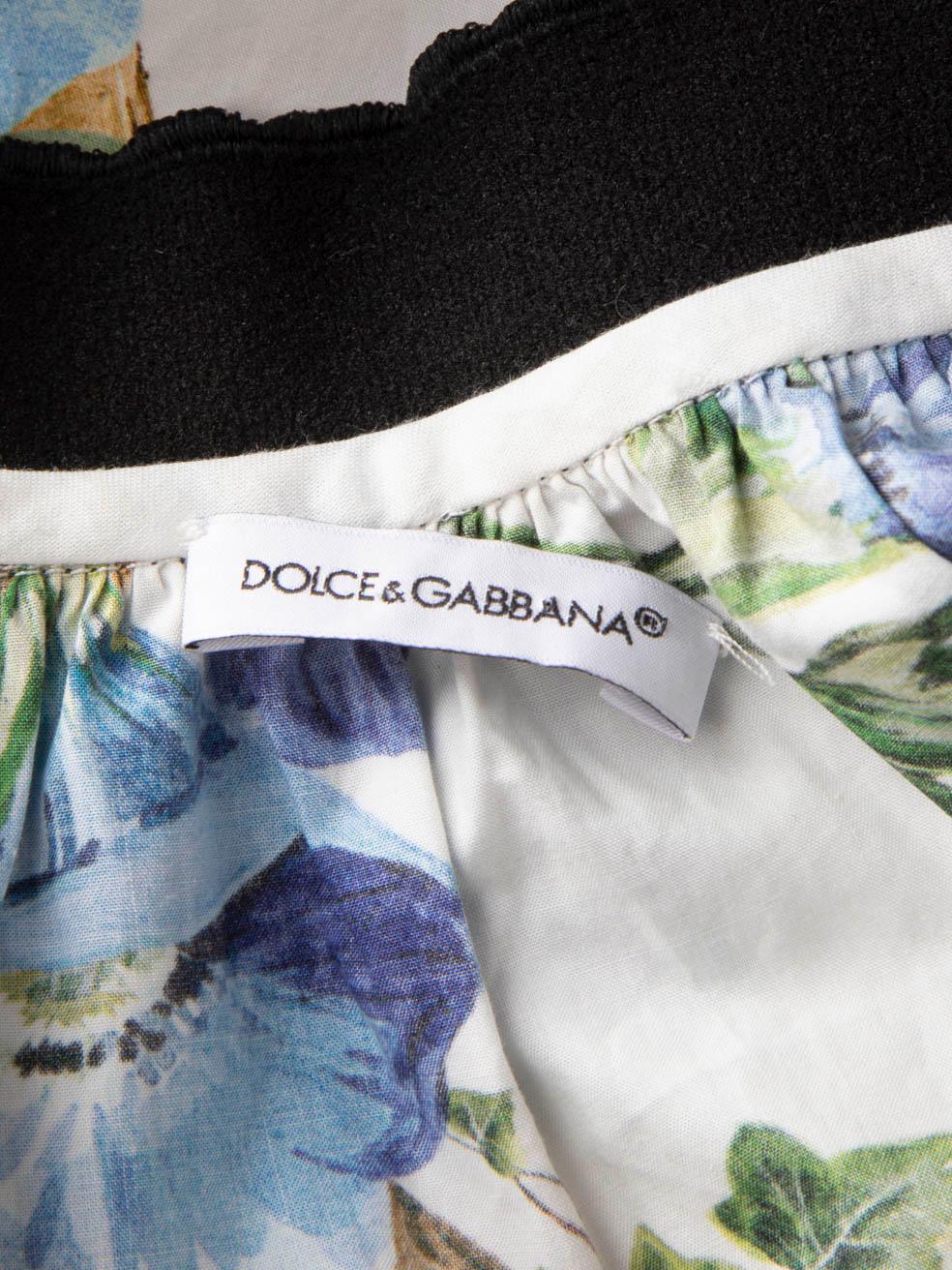 Women's Dolce & Gabbana Floral Tiered Knee Length Skirt Size XS