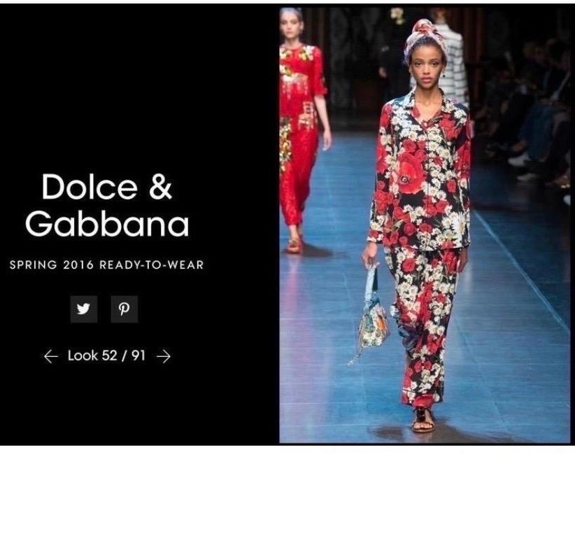 Pantalon à fleurs Dolce & Gabbana
Collection SS 2016 en vente 5