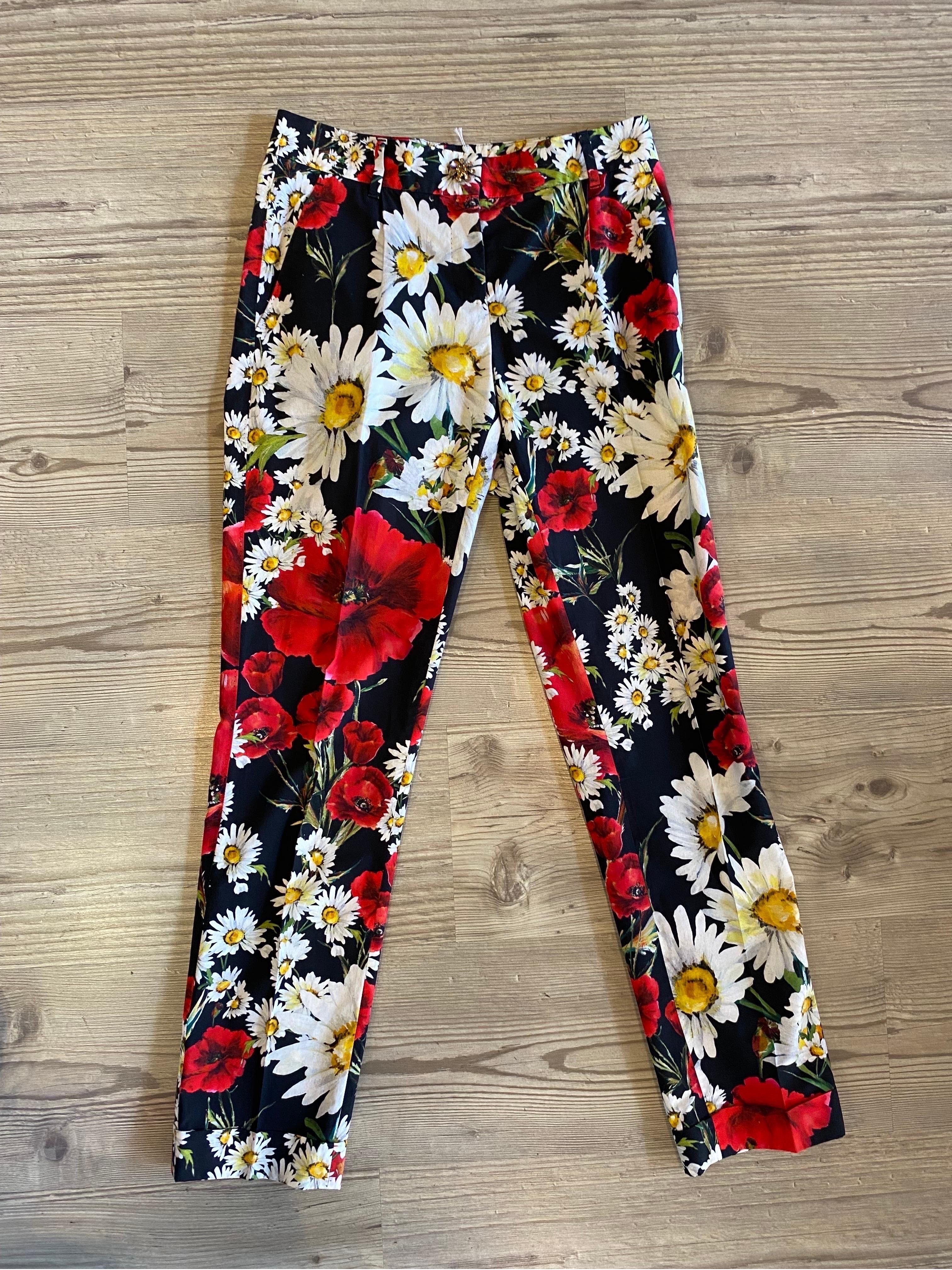 Pantalon à fleurs Dolce & Gabbana
Collection SS 2016 Excellent état - En vente à Carnate, IT