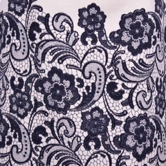 Dolce & Gabbana - Floral Virgin Wool Skirt Cream White IT 38