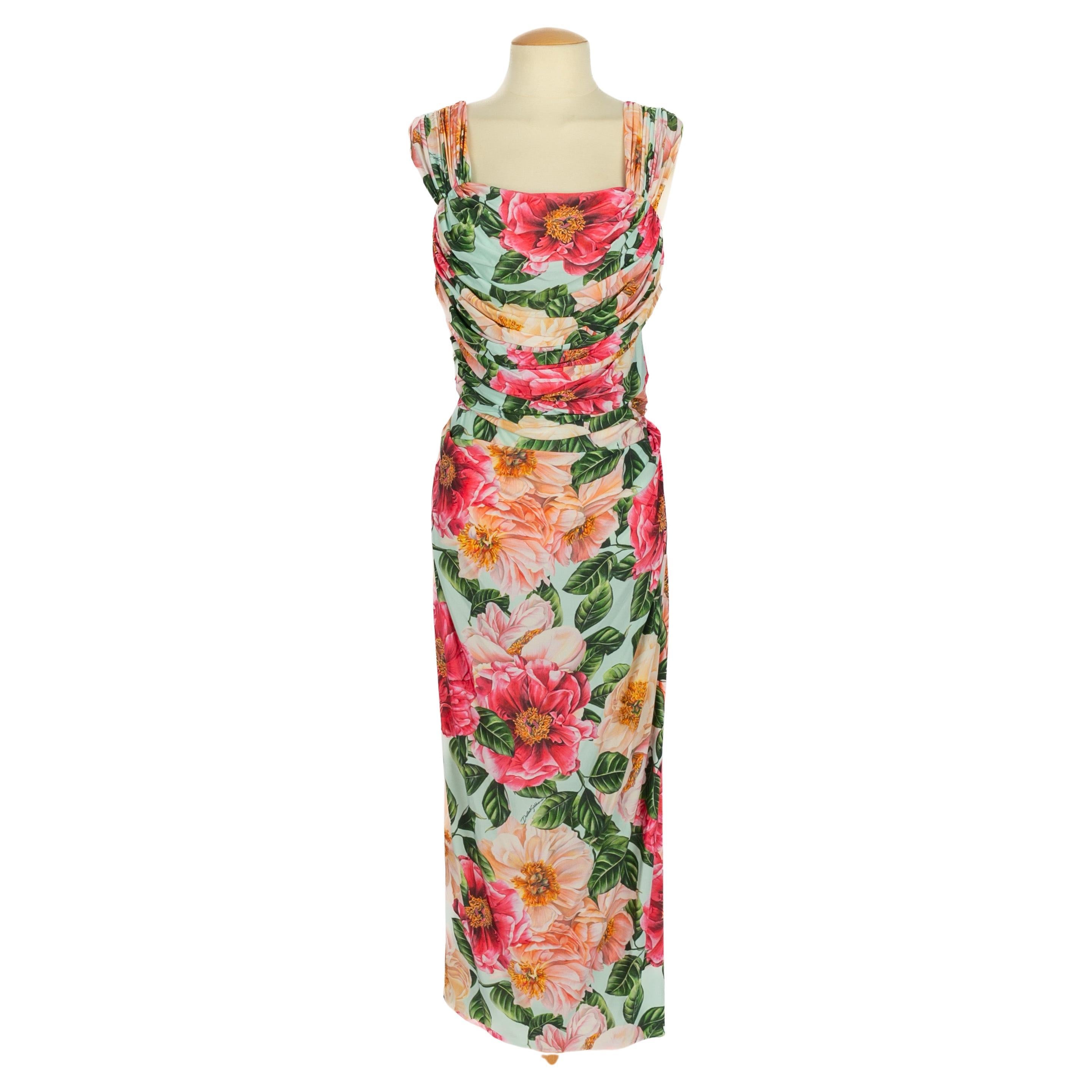 Robe à fleurs Dolce & Gabbana en vente