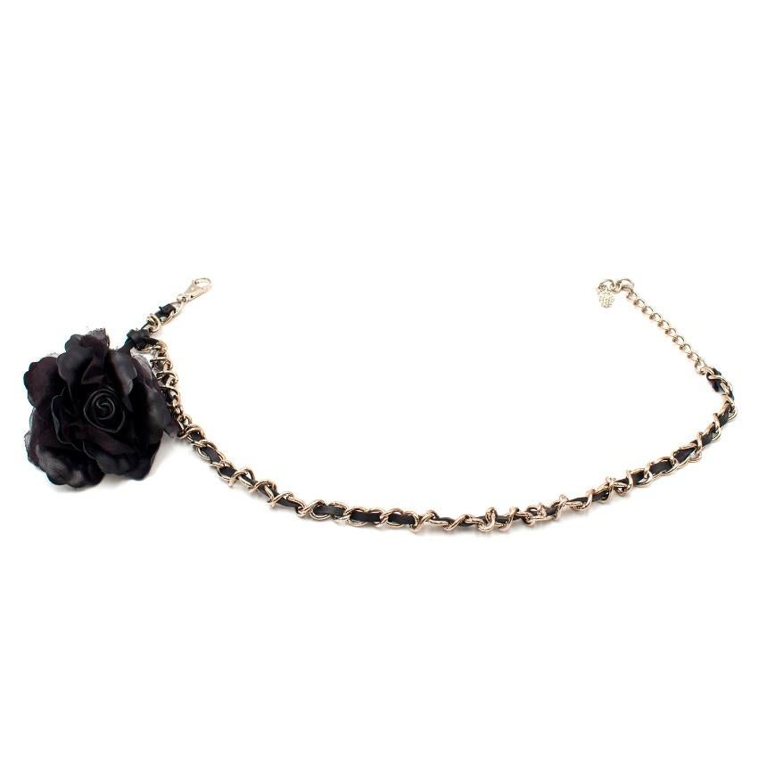 Women's Dolce & Gabbana Flower Embellished Chain Belt 