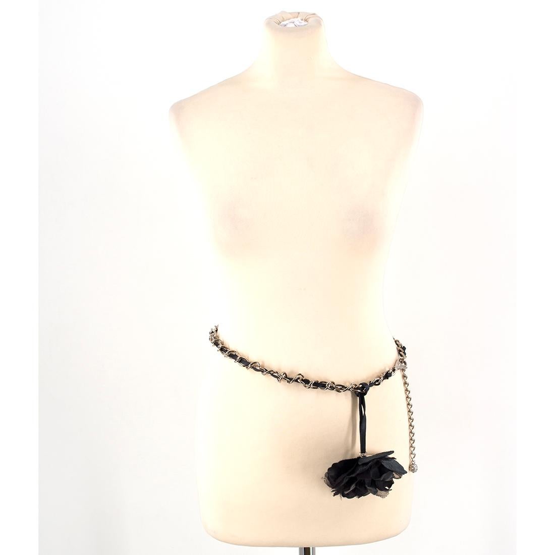 Dolce & Gabbana Flower Embellished Chain Belt  2