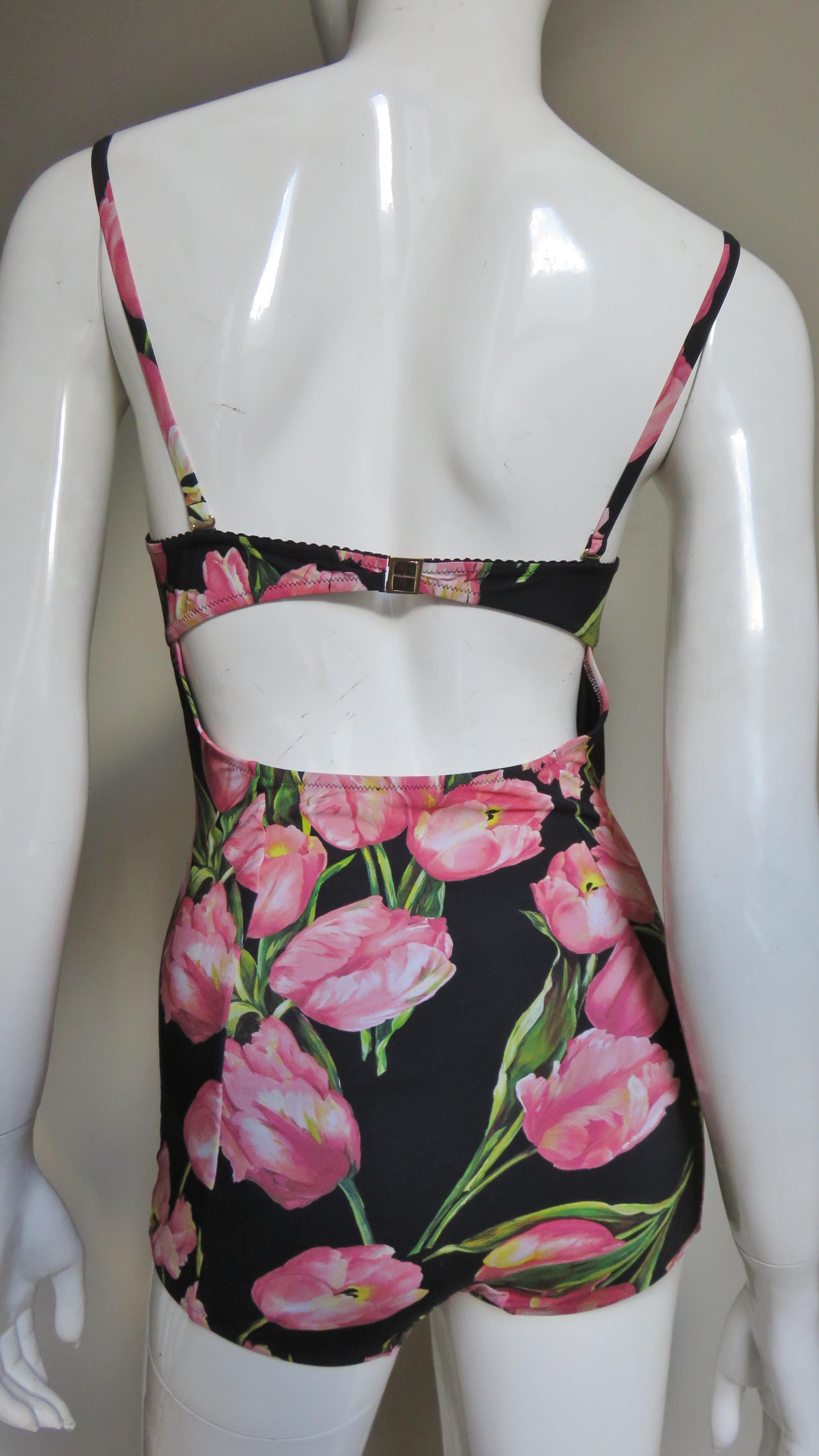 Dolce & Gabbana Flower Pattern Swimsuit 6