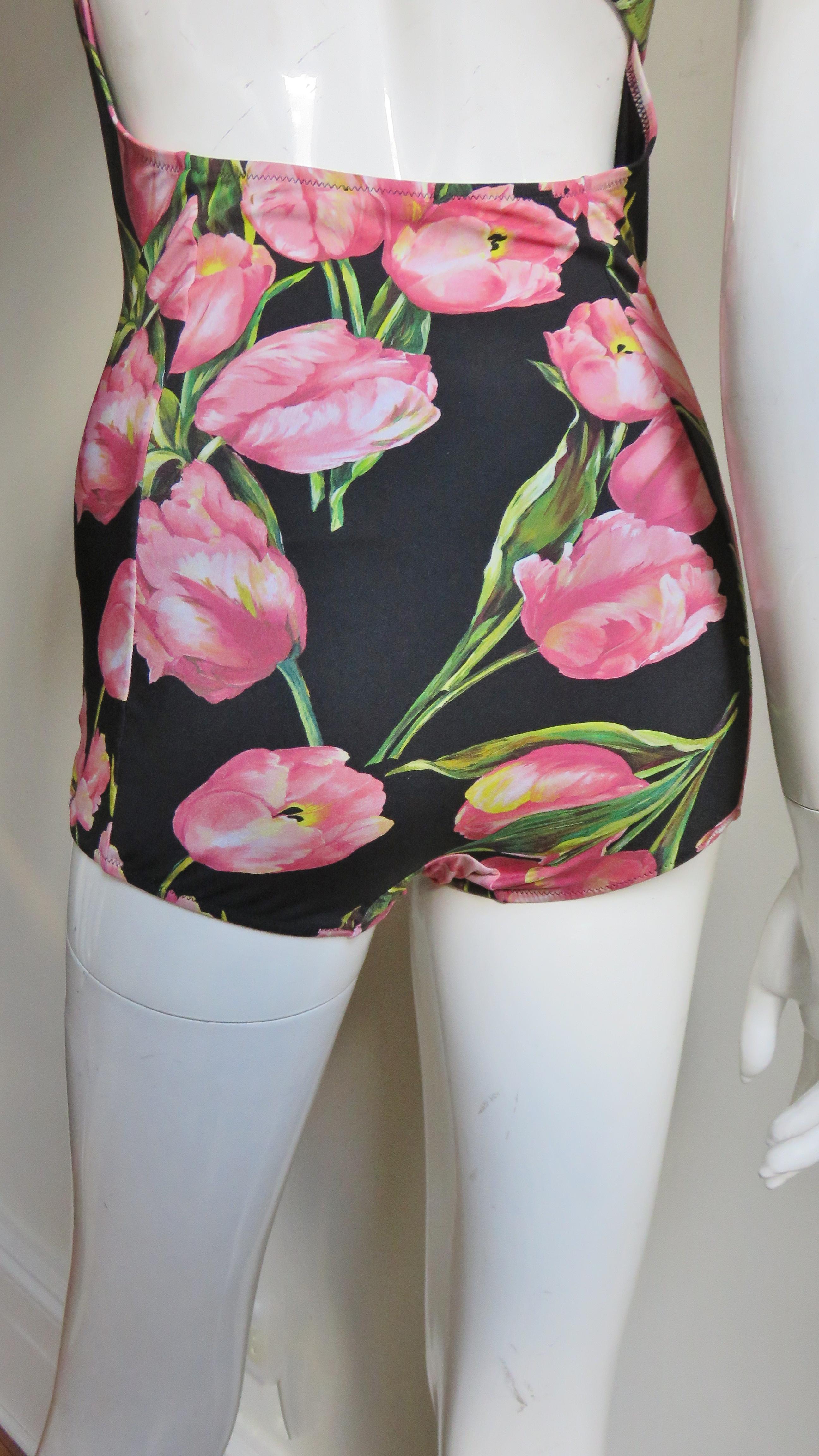 Dolce & Gabbana Flower Pattern Swimsuit 9