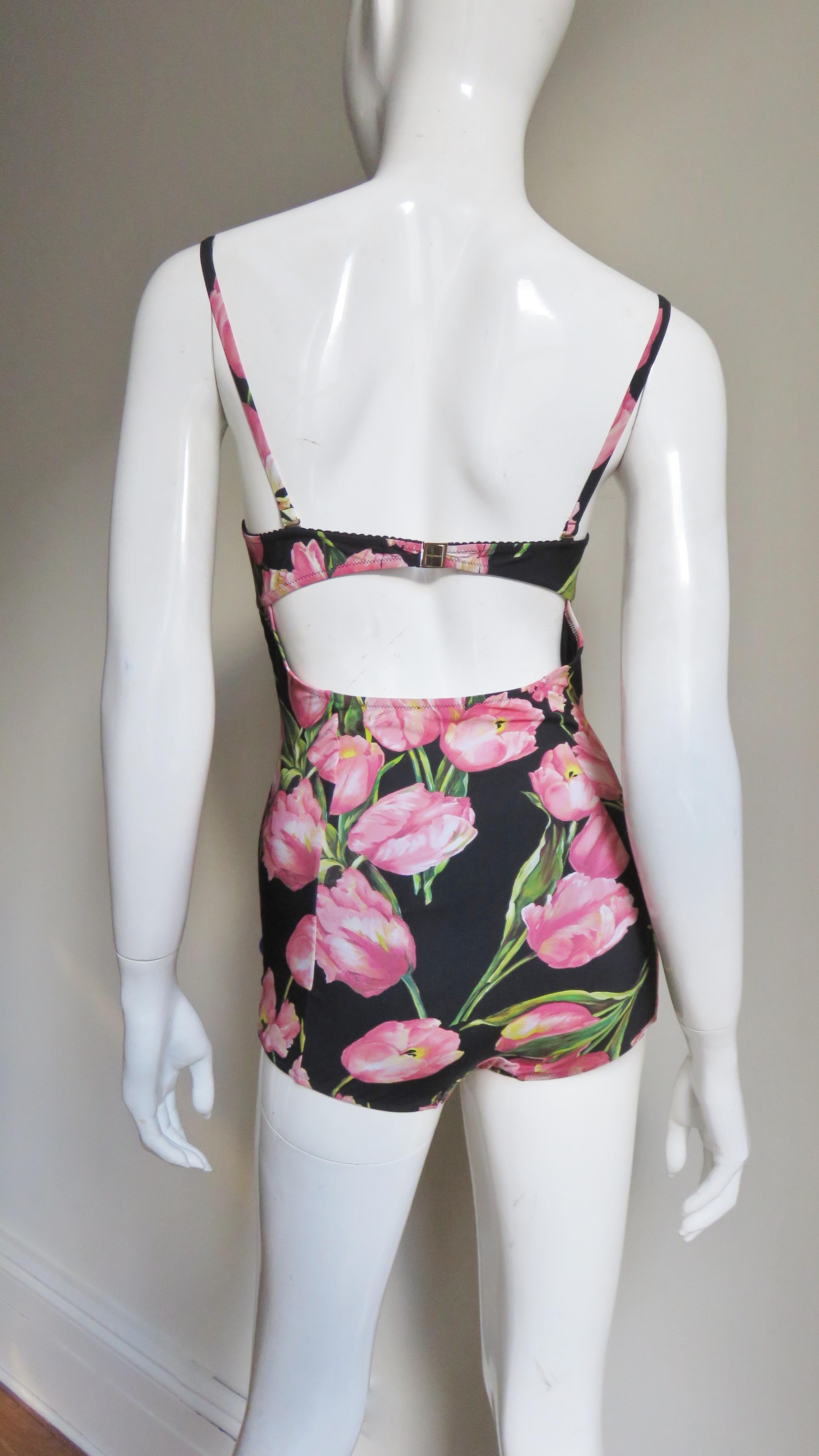 Dolce & Gabbana Flower Pattern Swimsuit 10