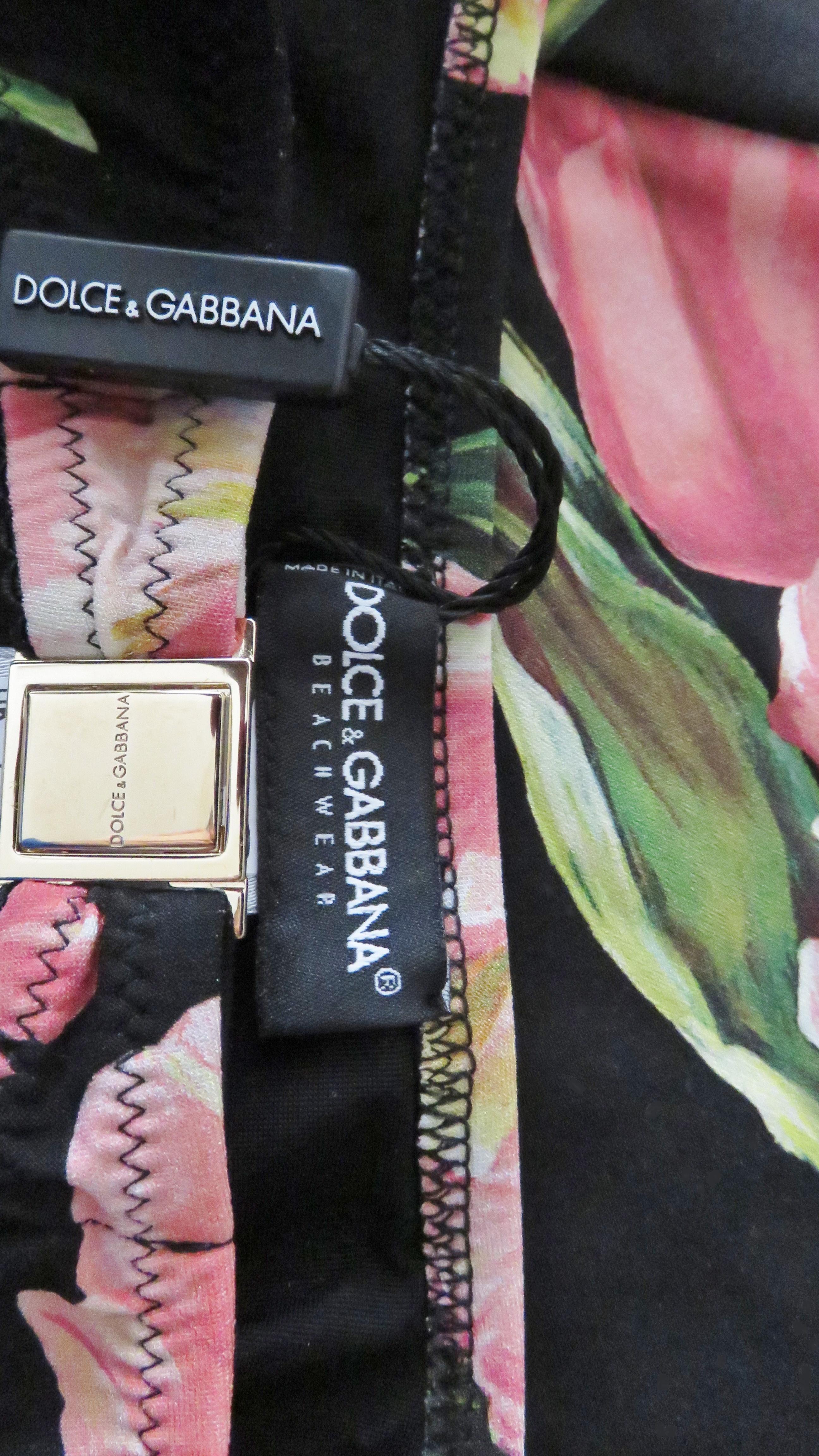 Dolce & Gabbana Flower Pattern Swimsuit 12