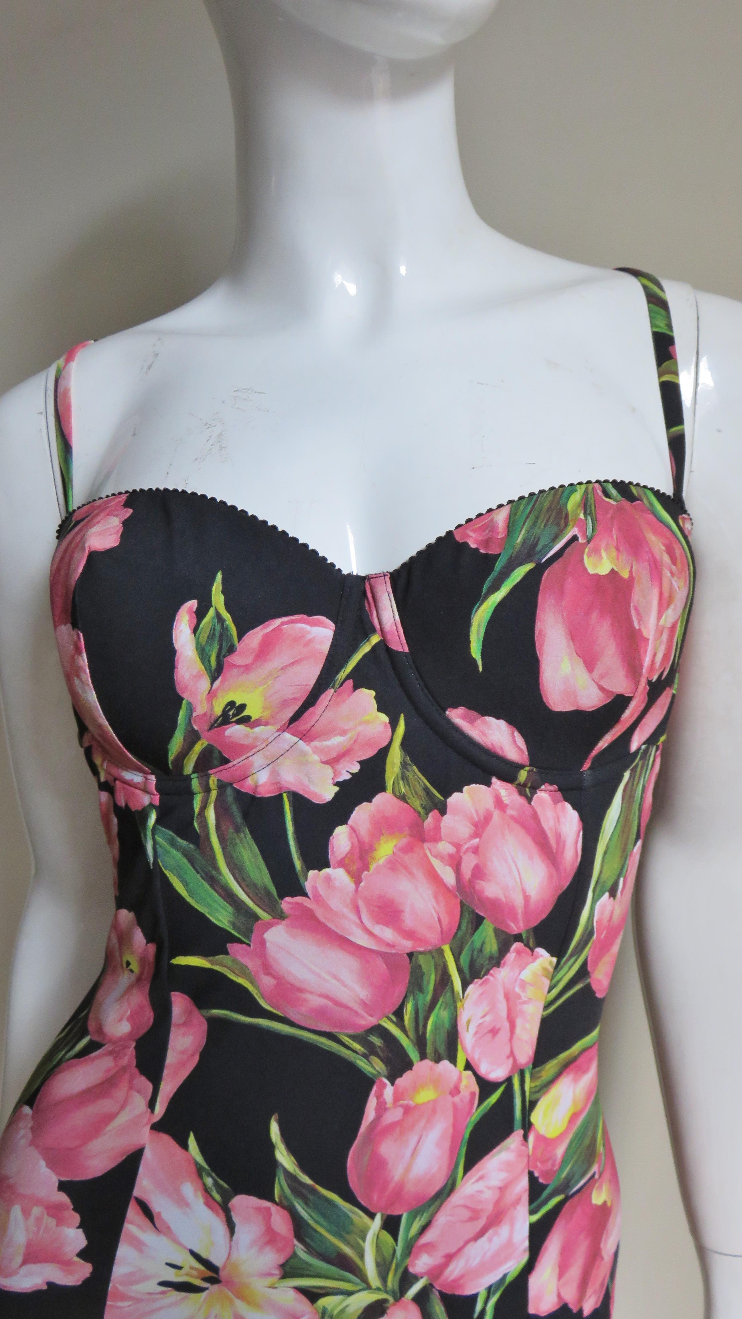 Women's Dolce & Gabbana Flower Pattern Swimsuit