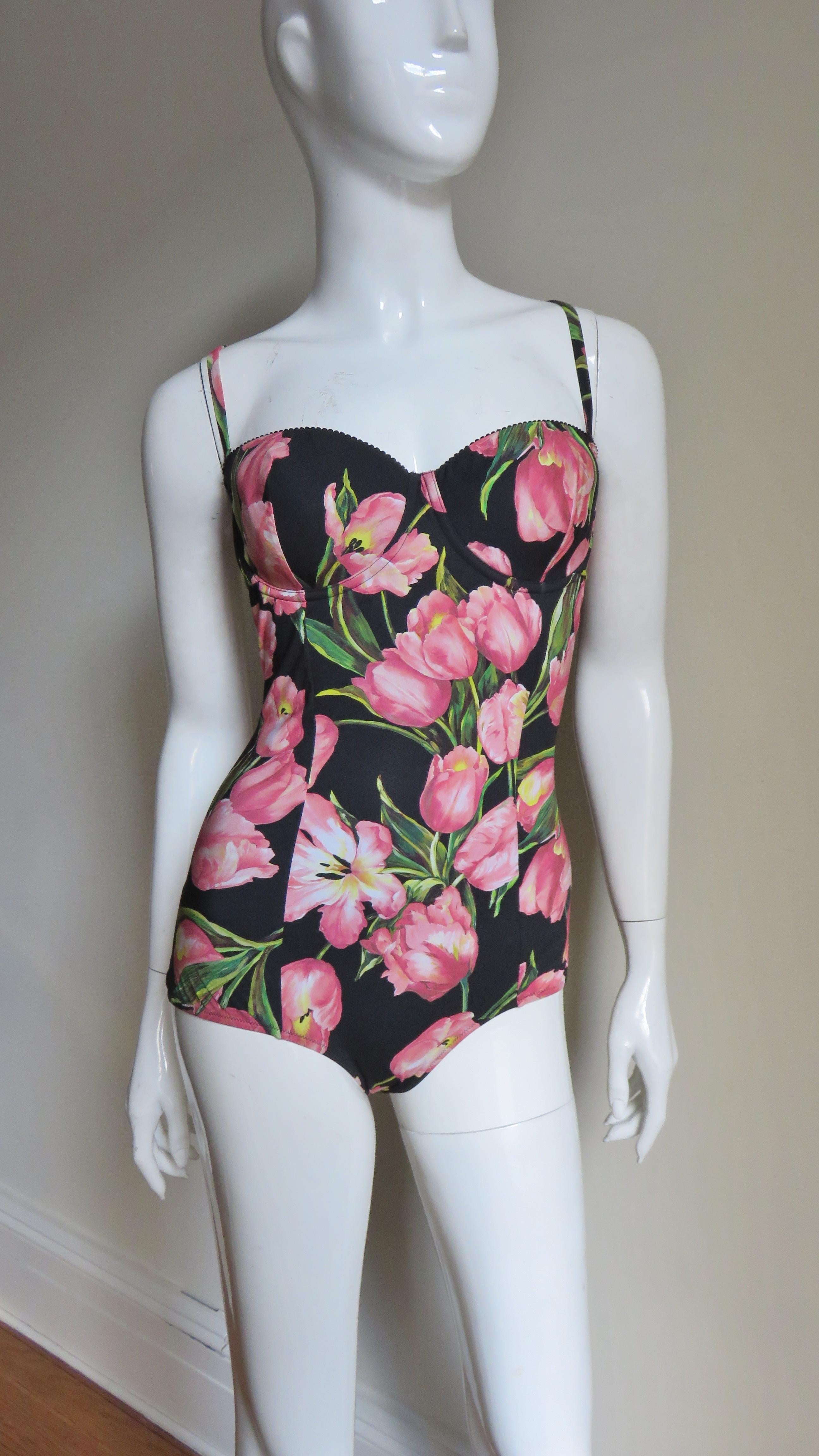 Dolce & Gabbana Flower Pattern Swimsuit 2
