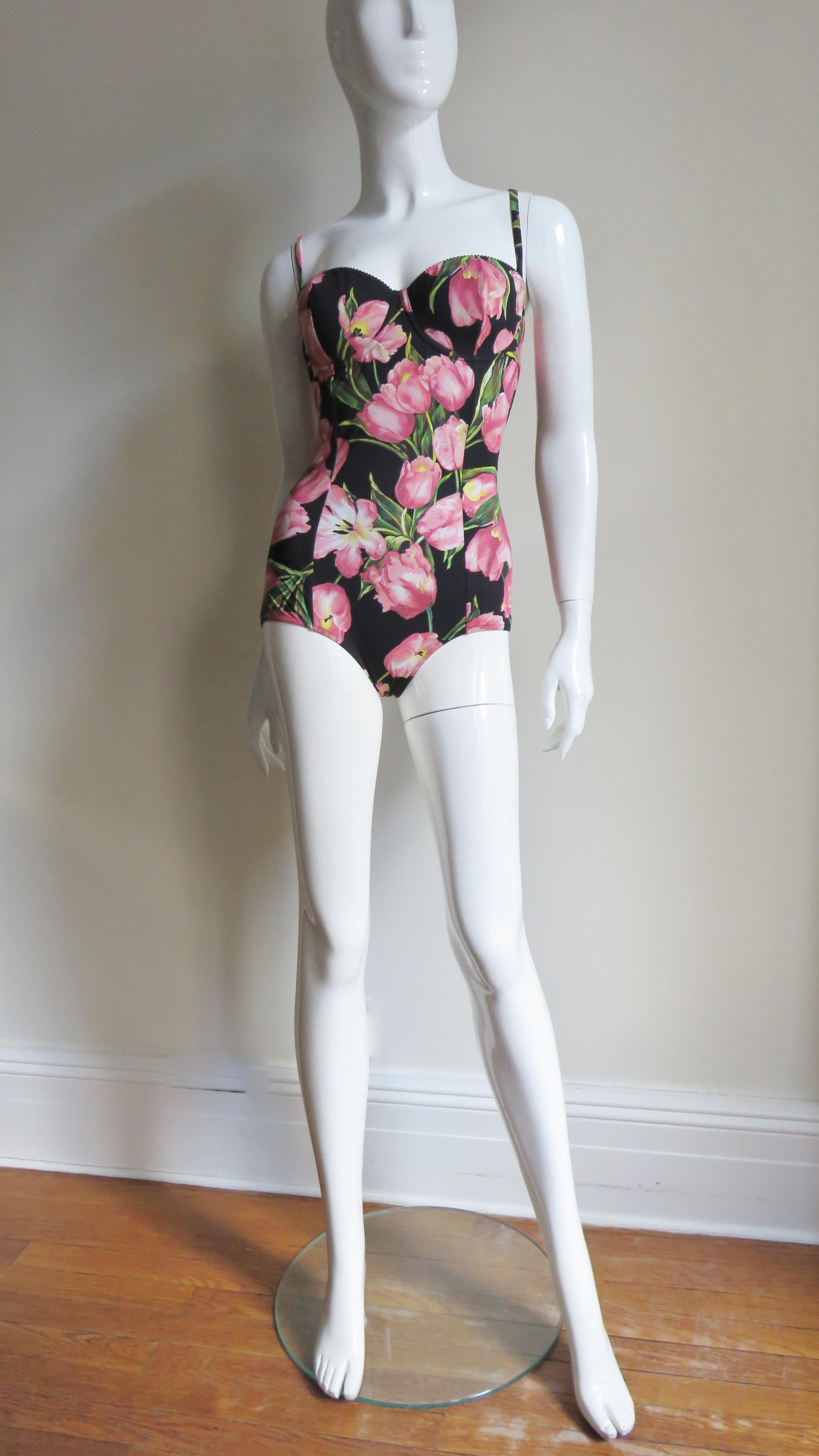 Dolce & Gabbana Flower Pattern Swimsuit 3