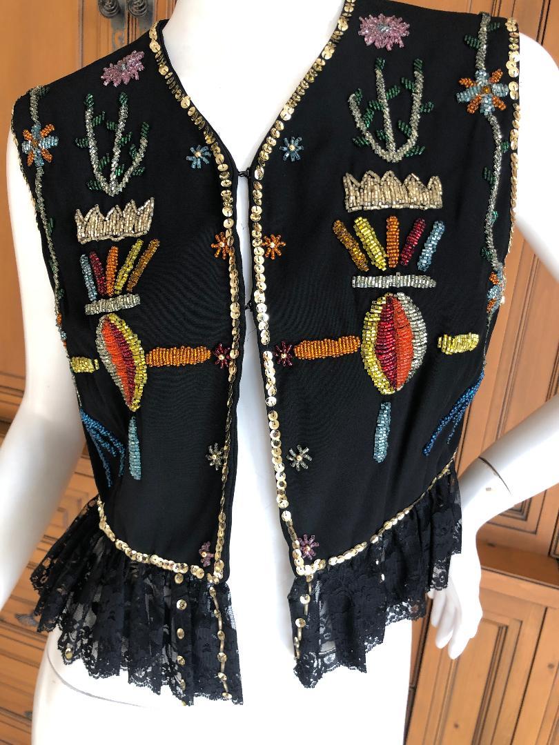 Women's  Dolce & Gabbana for Bergdorf Goodman 1980's Embellished Beaded Vest For Sale