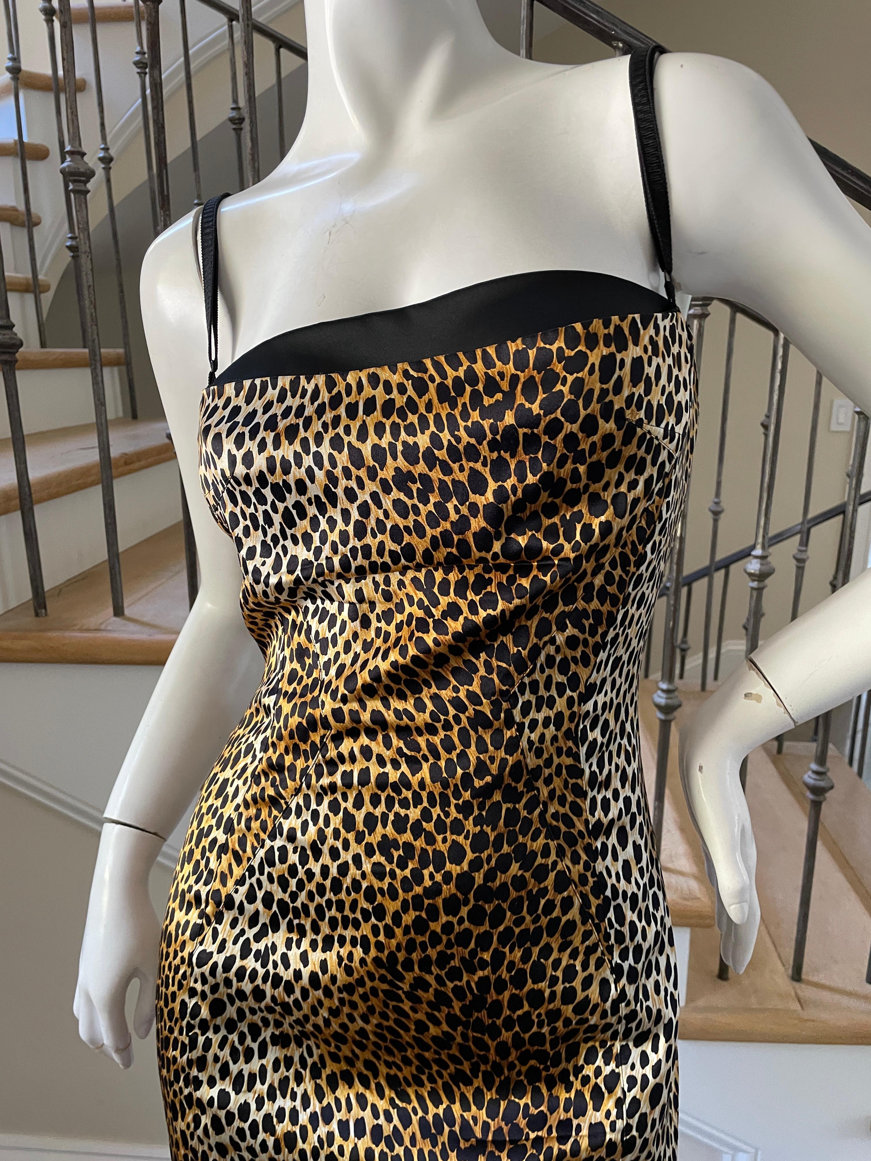 Dolce & Gabbana for D&G  Leopard Print Vintage Cocktail Dress  In Excellent Condition In Cloverdale, CA