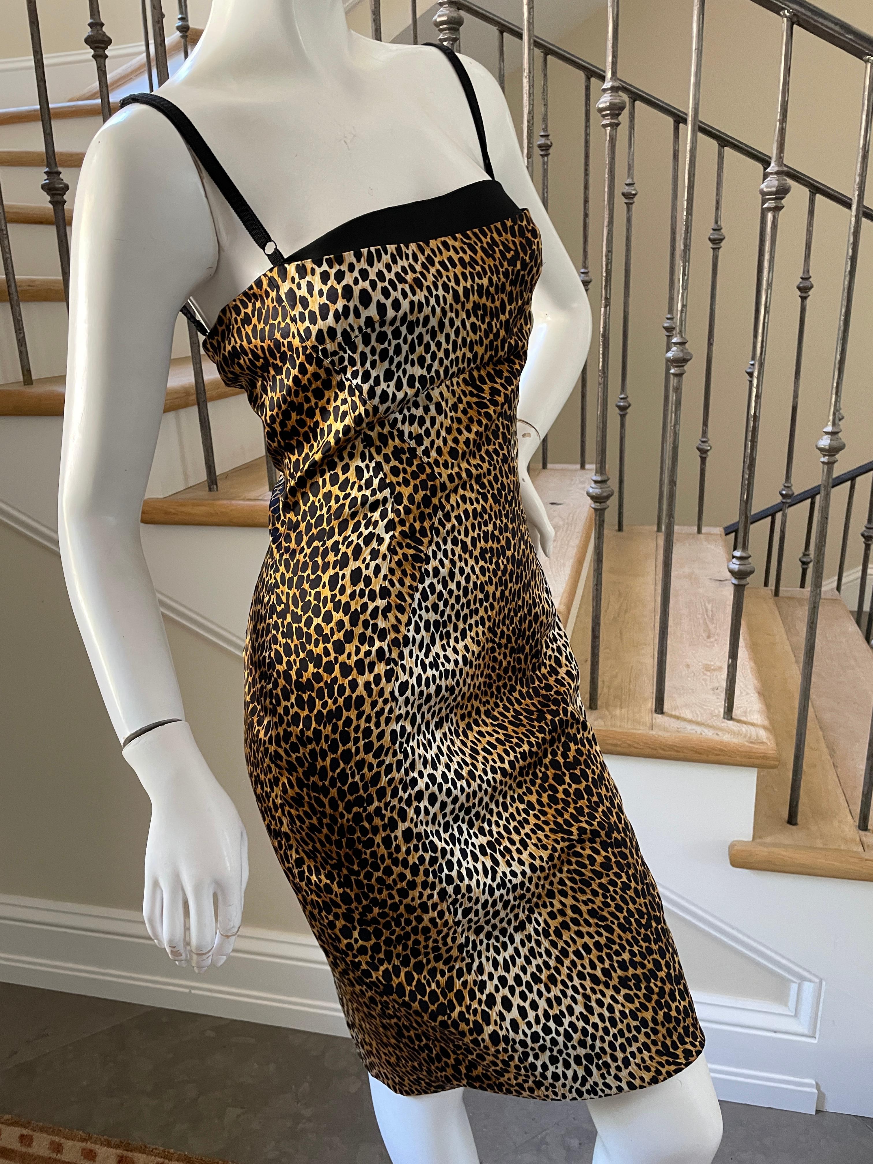 Women's Dolce & Gabbana for D&G  Leopard Print Vintage Cocktail Dress 