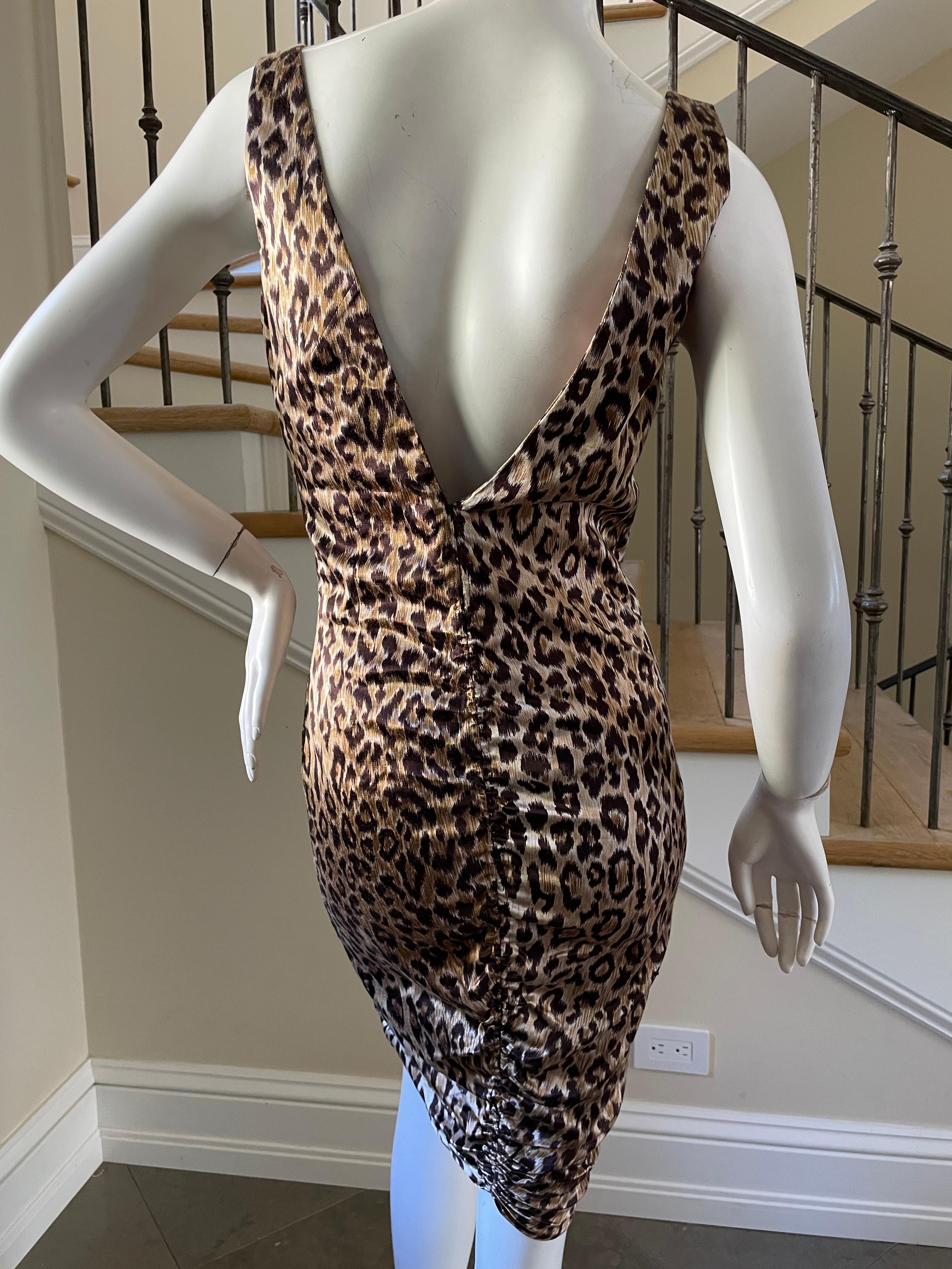 Dolce & Gabbana for D&G  Leopard Print Vintage Cocktail Dress  In Excellent Condition In Cloverdale, CA