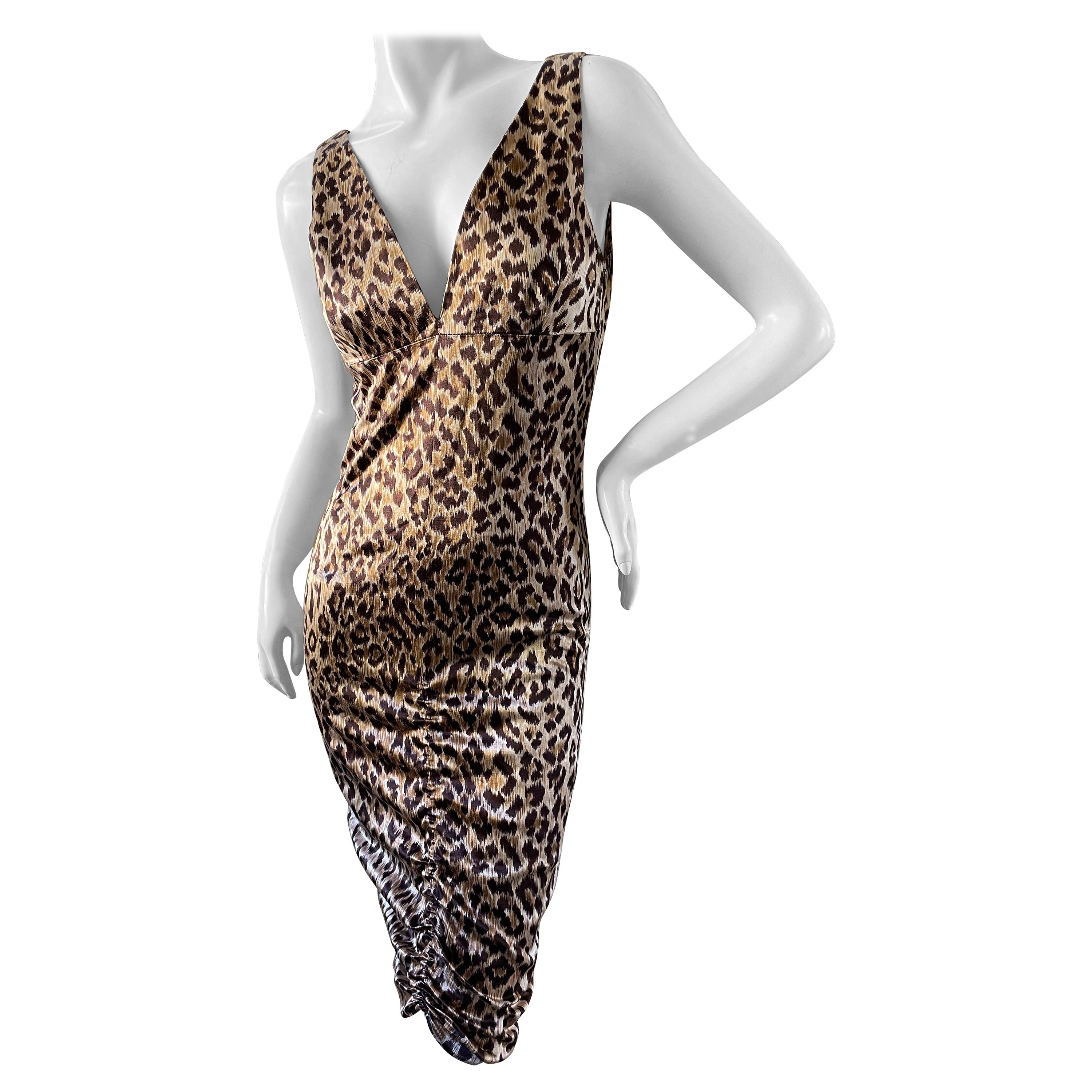 Dolce & Gabbana for D&G  Leopard Print Vintage Cocktail Dress 