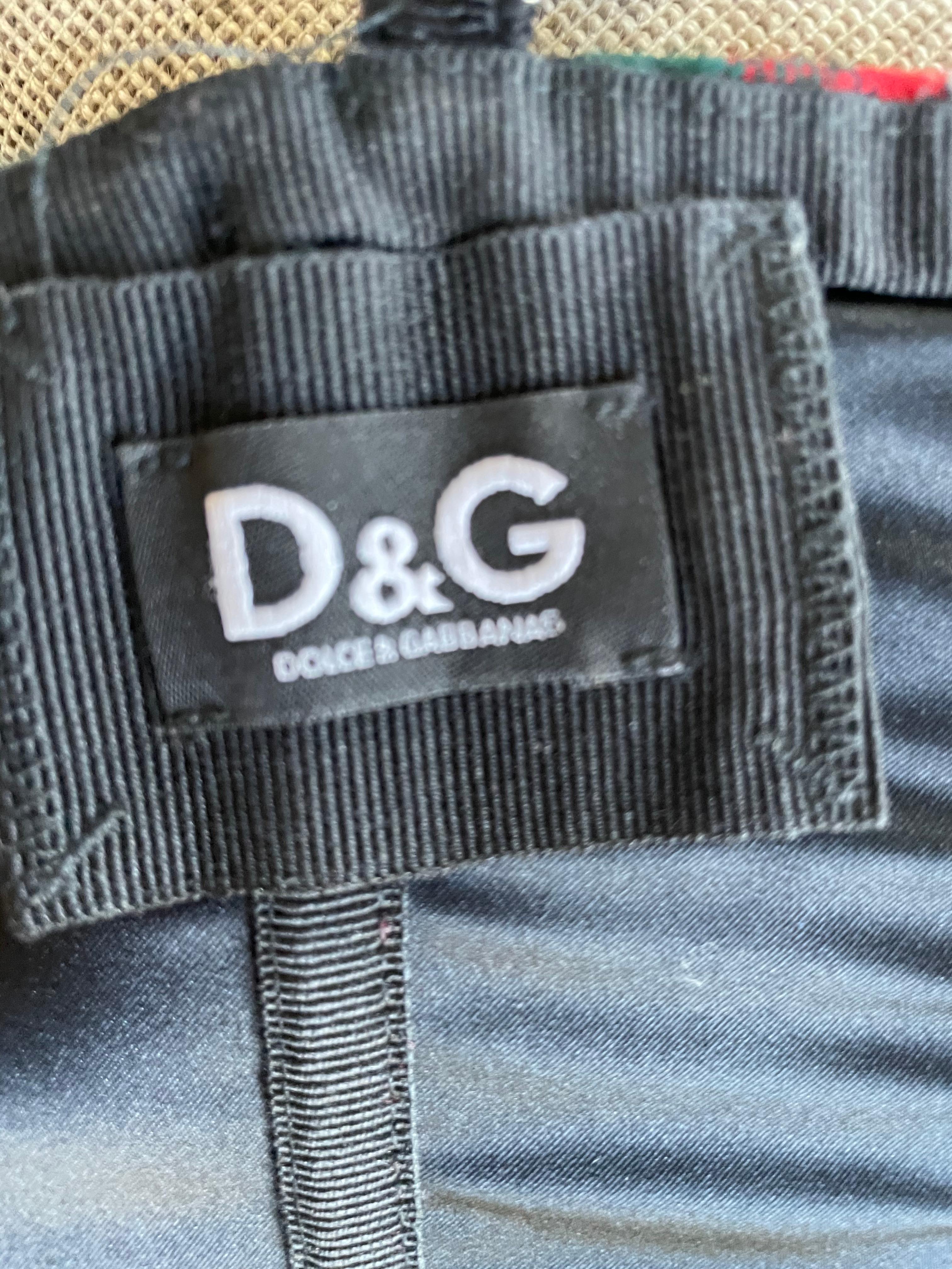 Dolce & Gabbana for D&G  Red Tartan Plaid Corset For Sale 3