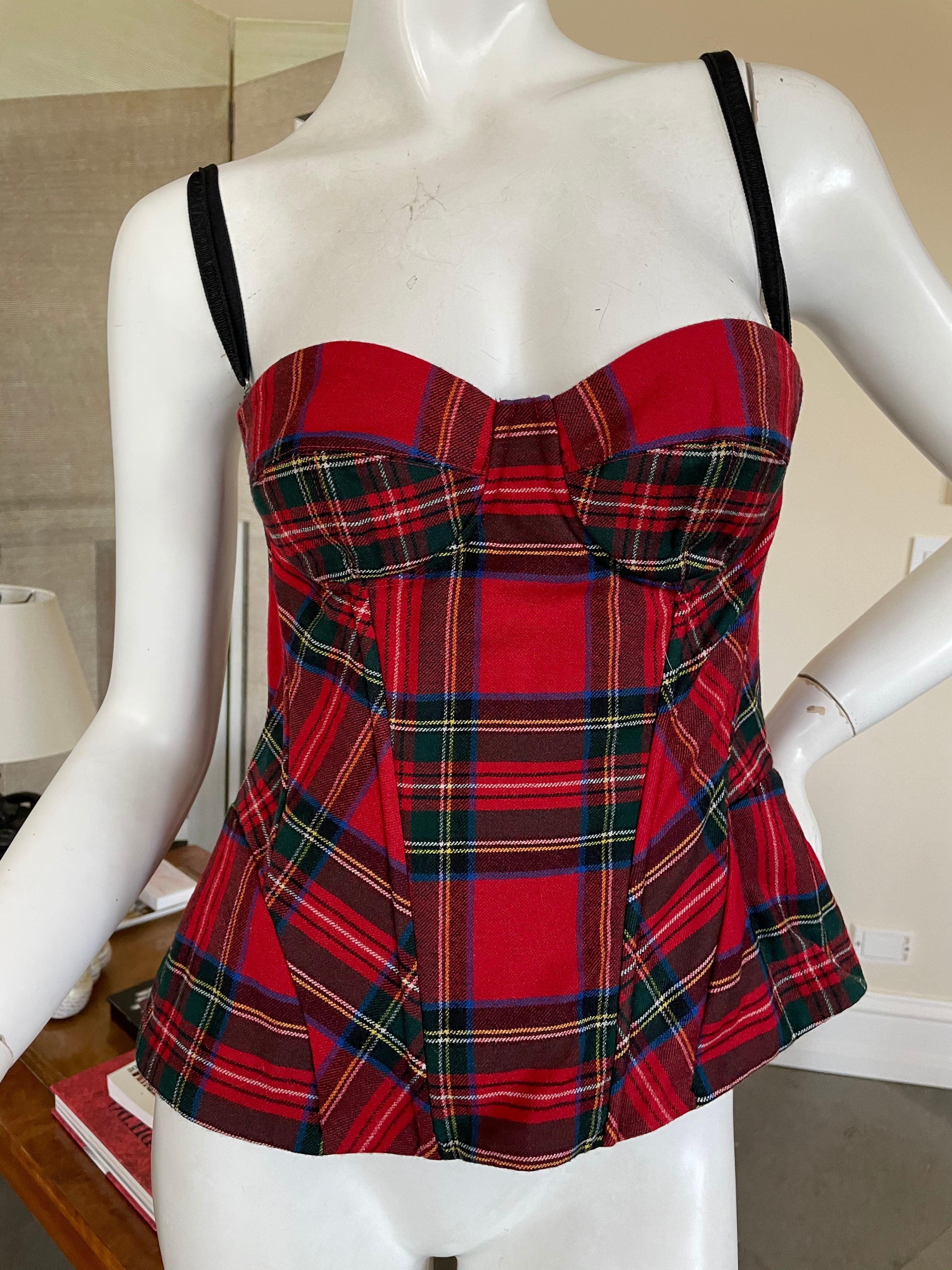 plaid corset top